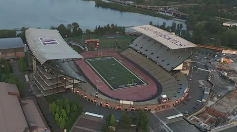 Husky Stadium Stock Footage 10561817
