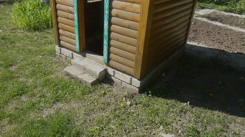Hut for children on the Playground Video stock 76085747