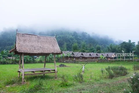 Hut in the fields Stock Photos