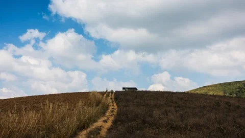 Hut on the hill. Stock Footage 86367118