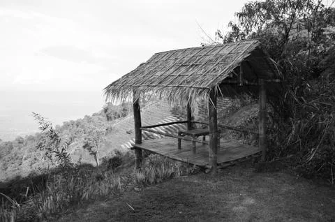 Hut on the hill. Stock Photos