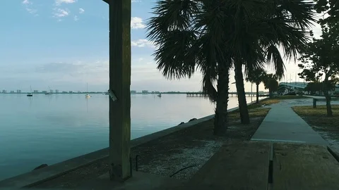 Hut looking over warer Stock Footage 103284142