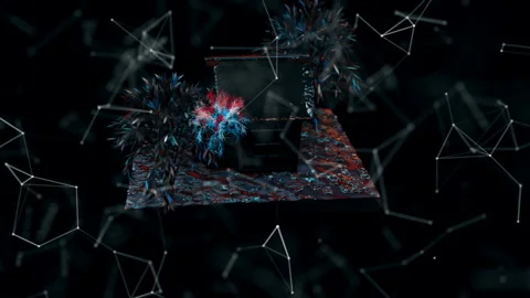 Hut in Metaverse Stock Footage 199875044