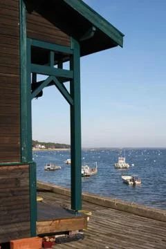 Hut on the ocean Stock Photos