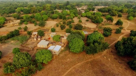 Hut silos in a village Video stock 80779465