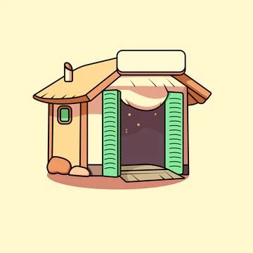 Hut store clean vector design with proper layers Illustrazione stock