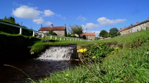 Hutton beck in Hutton le hole North Yorkshire Moors UK Stock Footage 148836990