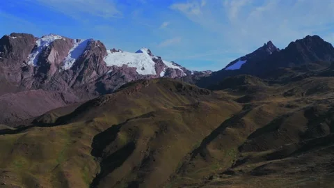 Hutun Ritty Glacier Rainbow Mountain trek Ausangate Glaciar del Nevado Inca Stock Footage 325502501