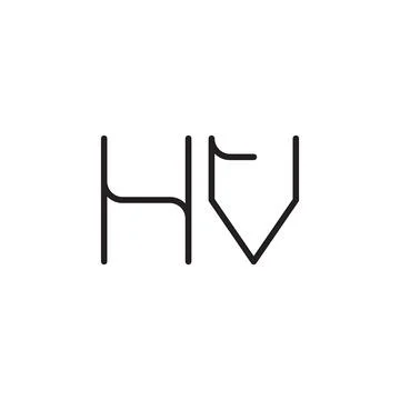 Hv initial letter vector logo icon Stock-Illustration