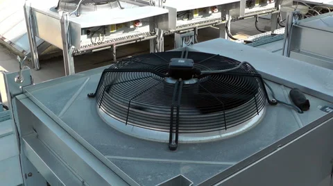 HVAC - air condition external ventilation fan motor Vídeos de archivo 52756928