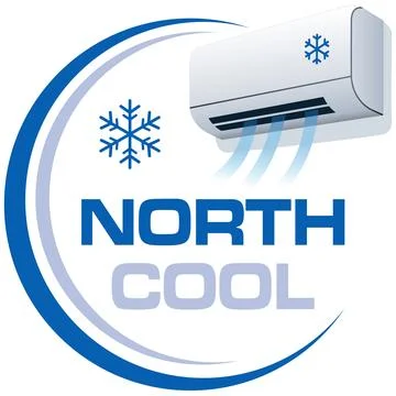 HVAC Air Conditioner Split Unit Logo Design イラスト素材