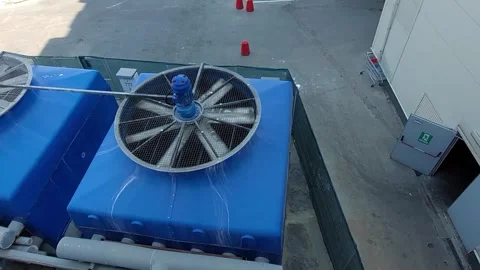 Hvac cooling tower Stock Footage 248344983