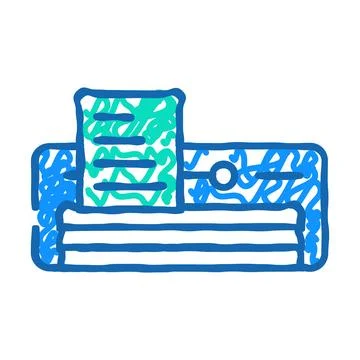 Hvac energy efficient icon doodle illustration Stock Illustration