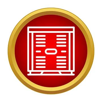 Hvac external unit ventilating system outline icon Ilustración de archivo