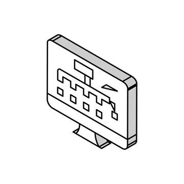 Hvac layout design isometric icon vector illustration 스톡 일러스트