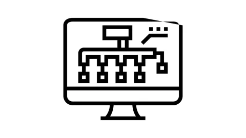 Hvac layout design line icon animation Stockbeeldmateriaal 165281850
