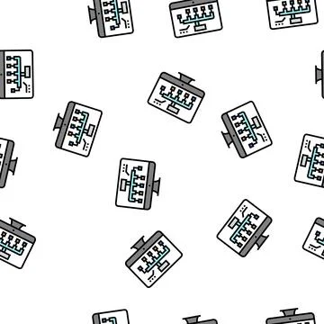 Hvac layout design vector seamless pattern イラスト素材