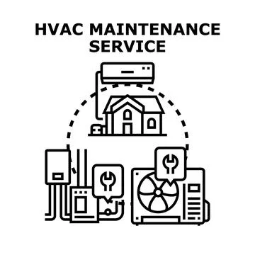 Hvac maintenance service system vector concept Stock Illustration