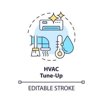 HVAC tune-up multi color concept icon Stock Illustration