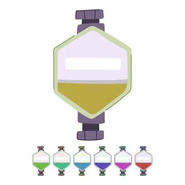 Hvac water gas meter vector cartoon graphic 库存插图