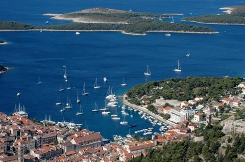 Hvar and Hells islands Stock Photos