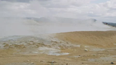 Hverir Steaming Mound Stock Footage 191052740