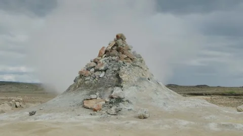 Hverir Steaming Rock Stock Footage 191077484