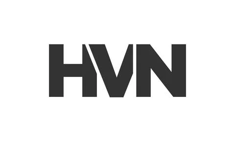 HVN logo design template with strong and modern bold text. Initial based ve.. Stock Illustration