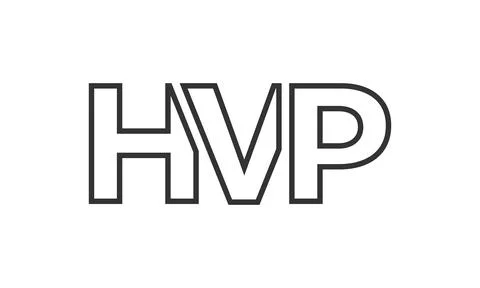 HVP logo design template with strong and modern bold text. Initial based ve.. Stock Illustration