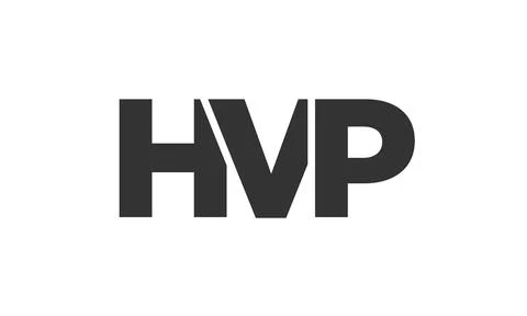 HVP logo design template with strong and modern bold text. Initial based ve.. Stock Illustration