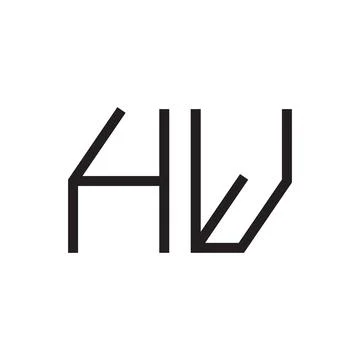 Hw initial letter vector logo icon Stock Illustration
