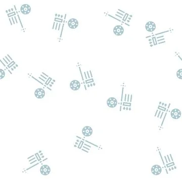 Hwacha ancient weapon glyph vector seamless pattern Stock Illustration