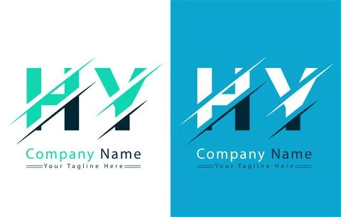 HY Letter Logo Vector Design Concept Elements Stock Illustration
