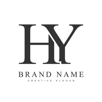 HY trendy logotype template. Initial letter h and y classic font style. Cre.. Stock Illustration