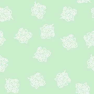 Hyacinth bean line seamless pattern Stock Illustration