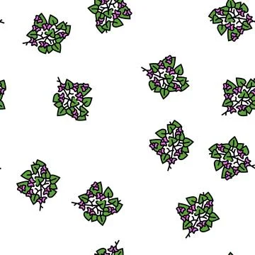 Hyacinth bean vector seamless pattern Stock Illustration