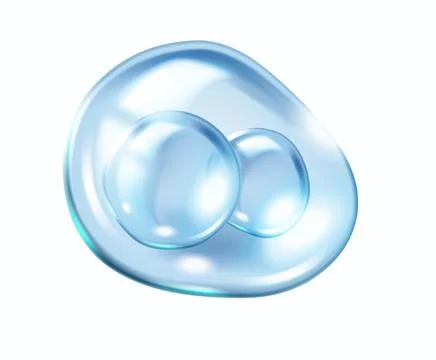 Hyaluronic acid inside blue bubble realistic illustration Stock Illustration