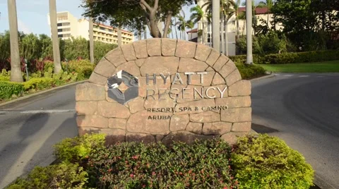 Hyatt Aruba Facade Stock Footage 40723582