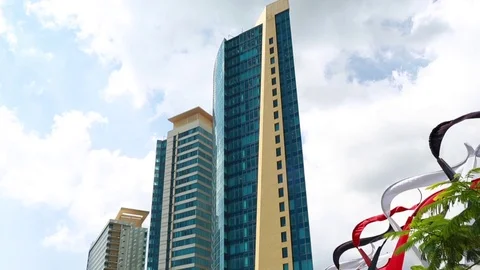 Hyatt Waterfront Tilt Down 스톡 동영상 77162264