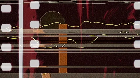 Hybrid Aesthetic Glitch Loop Video stock 322597421