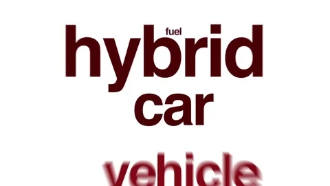 Hybrid car animated word cloud. Stock Footage 69894038