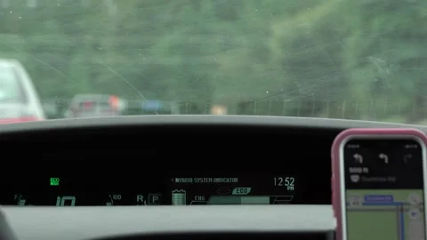 Hybrid Car Dash Gps Stoplight Rack Focus ECU 4K 스톡 동영상 210860220