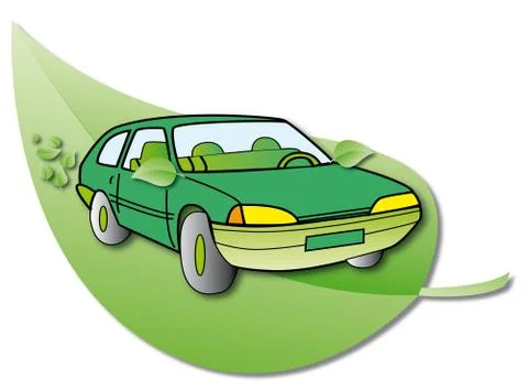 Hybrid car Stock Illustration