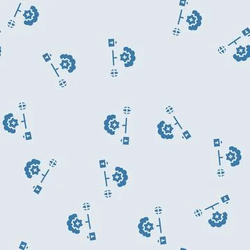 Hybrid cloud computing glyph seamless pattern Illustrazione stock