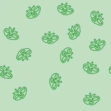 Hybrid cloud computing line vector seamless pattern Stockillustratie