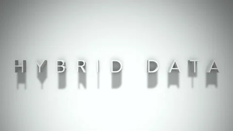Hybrid data 3D title animation with shadows on a white background Stock Footage 297268696