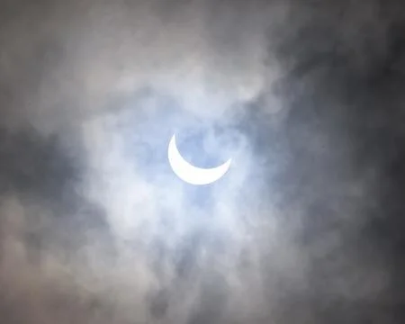 Hybrid solar eclipse Stock Photos