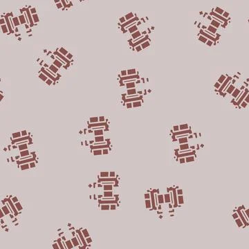 Hybrid storage system glyph vector seamless pattern Stock Illustration