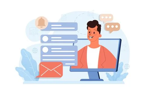 Hybrid work. Characters with a flexible schedule, working from office 库存插图
