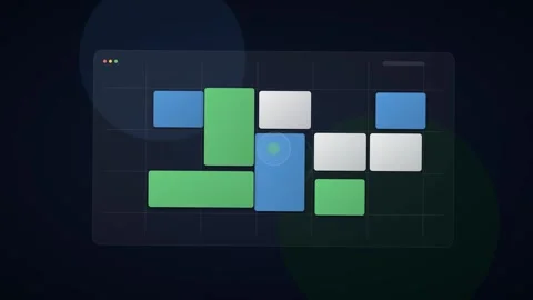 Hybrid Workplace Scheduling Interface with Floating Transparent Calendar Da.. Stock Footage 345775408